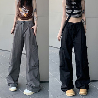 🔥ส่งไวจากไทย🔥กางเกงขายาว cargo pants กางเกงทรงคาร์โก้ ผ้านิ่มบางเบาใส่สบาย แมทช์ง่าย