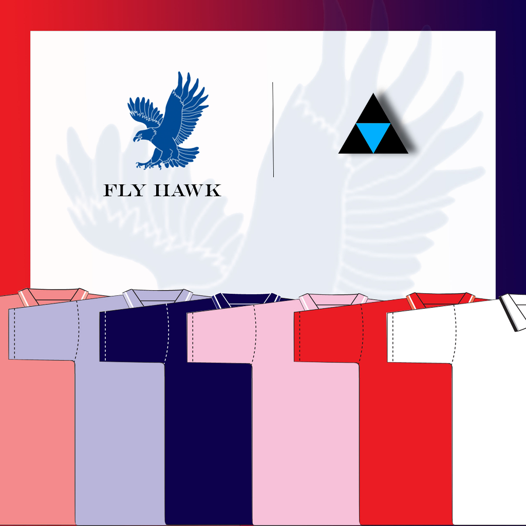 ลดแล้วลดอีก30% FLY HAWK รหัส A382 ฟลายฮอค เสื้อโปโลเสื้อโปโลสีพื้นผู้ชาย แท้100%