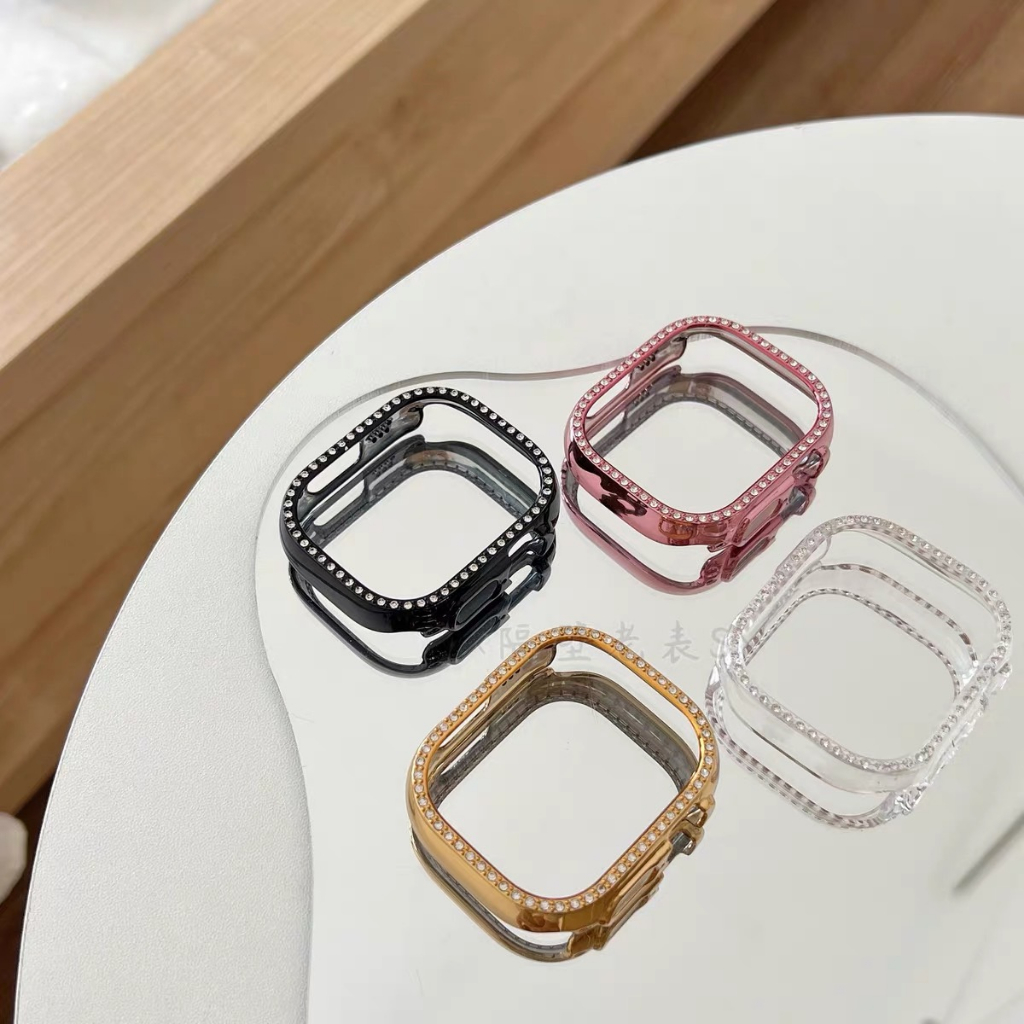 พร้อมส่ง จากไทย เคส PC ประดับเพชร 1 แถว ขนาด 49mm ใช้ได้กับ Smart Watch Ultra และ Ultra 8 Pro Hello 