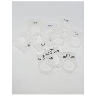 🇹🇭✅📌พร้อมส่ง 22 ป้ายเนมเพลท ตู้คอนโทรล Name plate✅   22mm on ,off ,stop, start ,auto auto off man,T,R,overload🇹🇭✅📌