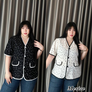 🔥Plussize🔥เสื้อคนอ้วน🔥 S รอบอก(bust) 48”สะโพก(hip) 52”       M รอบอก(bust) 52”สะโพก(hip) 56”