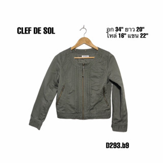 CLEF DE SOL jacket vintage เสื้อแจ๊คเก็ตวินเทจสวยๆ อก 34 ยาว 20 D293.b9