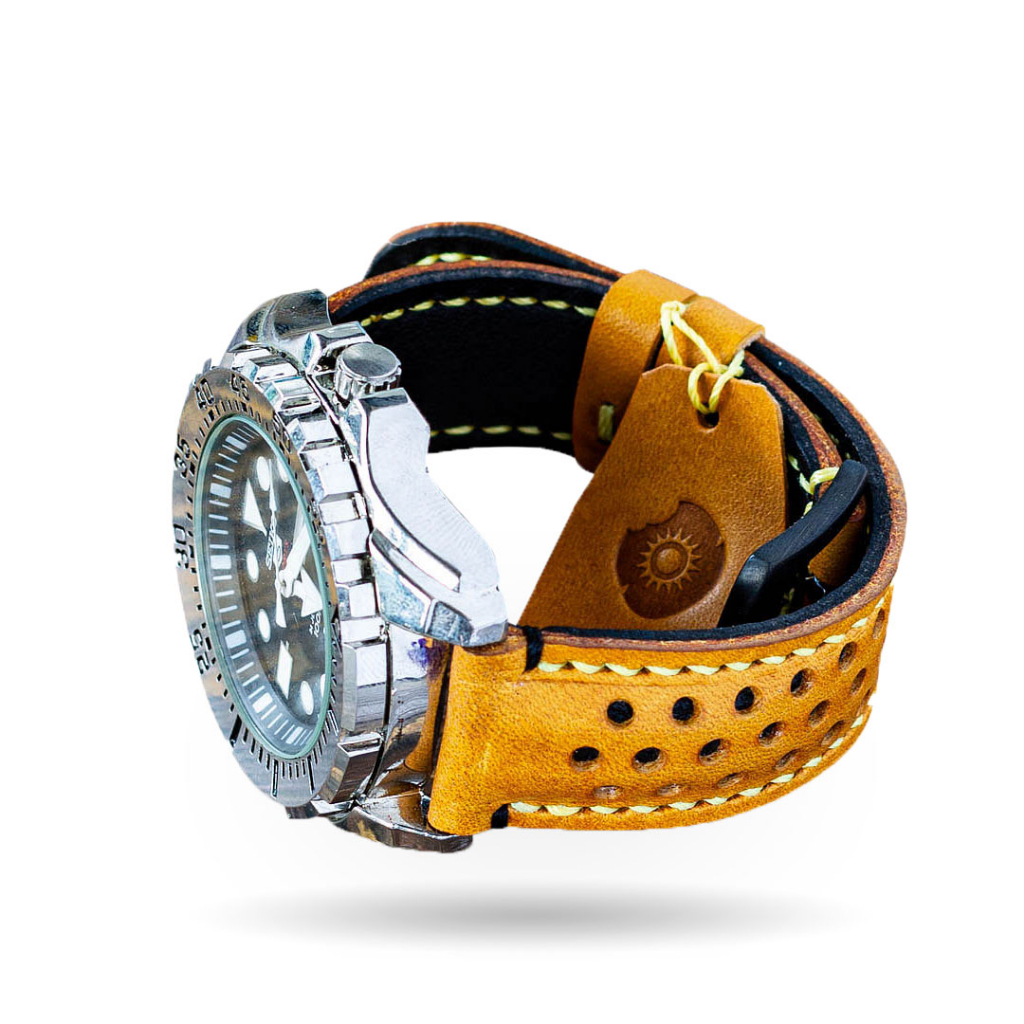 สายนาฬิกาข้อมือ, Handmade, Firmly 120, (OP) Style, Leather Watch Strap, Italian Veg Tanned