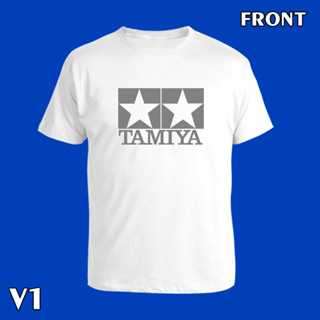 เสื้อยืด คอกลม แขนสั้น TAMIYA LOGO สกรีน Flex pu  ขอบสวย คมชัด ผ้า cotton 100%