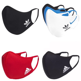 [ทักแชทรับโค้ดส่วนลดเพิ่ม] ADIDAS หน้ากาก FACE COVER BOS BLACK สีดำ Size M(3Pc/Pack)