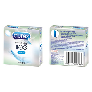 Durex Airy ดูเร็กซ์ ถุงยางอนามัย แอร์รี่ ขนาด 52 มม.บรรจุ 2 ชิ้น