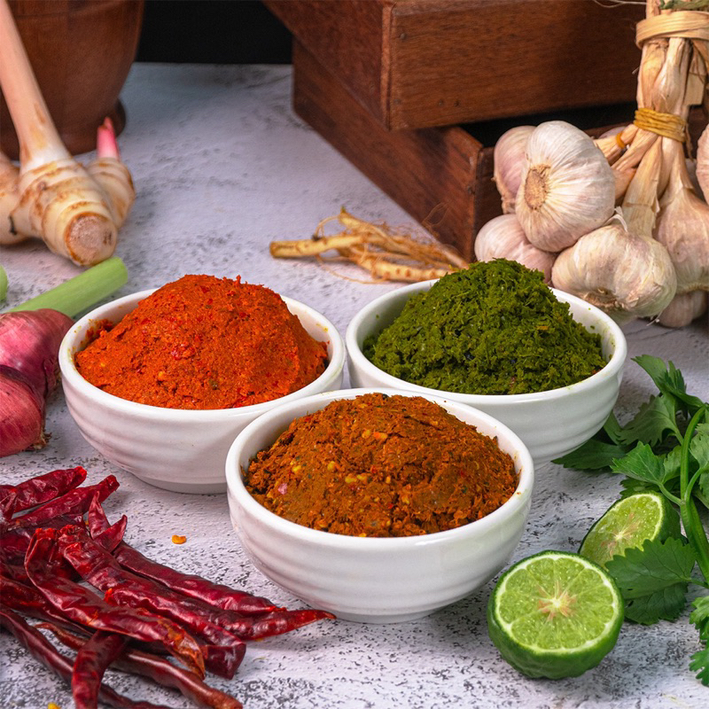 🌶 พริกแกงคลีน สุดแซ่บ พริกแกง !! 300กรัม ❌ไม่มีสารกันบูด❌ไม่มีน้ำตาล | HEAVENSFOODS