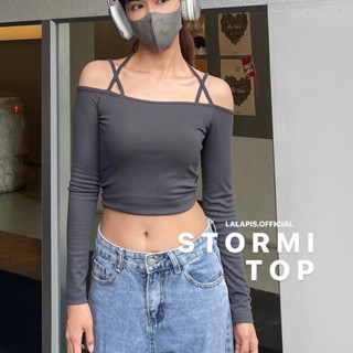 Lalapis | STORMI TOP🦋 เสื้อแขนยาวปาดไหล่ สายไขว้ตัวX