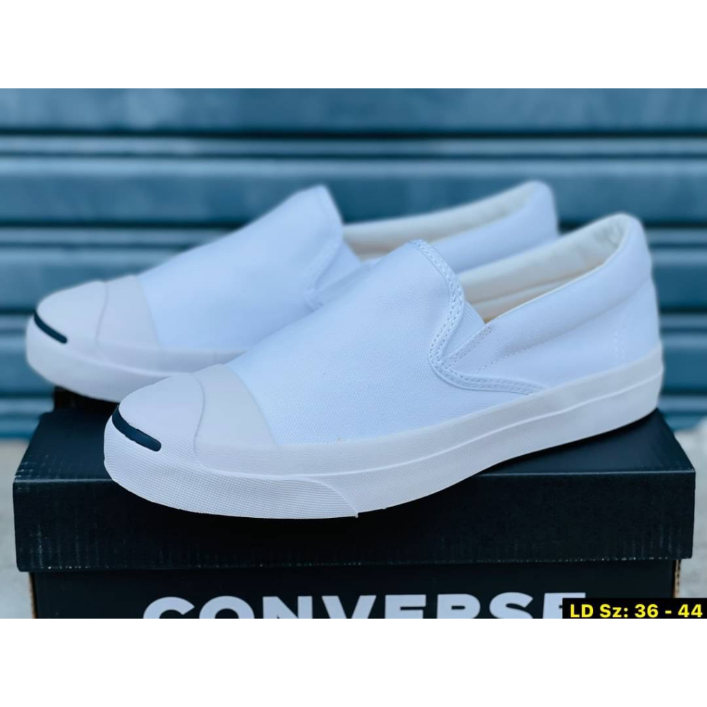 คอนเวิส Jack Slip on มี 6 สี ไซส์ 36-44 พร้อมกล่องครบเซท รองเท้าแบบผ้าใบสวม G25A012