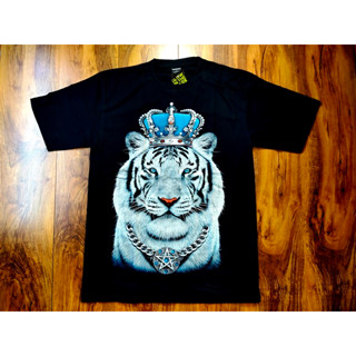 เสื้อยืด T-Shirt  สกรีนหน้า-หลัง ป้าย เสื้อเรืองแสง Size L