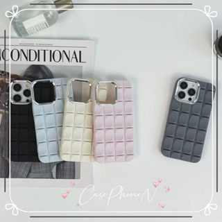 เคสไอโฟน iphone 11 14 Pro Max สีทึบ ตาข่าย เรียบง่าย ขอบเต็ม ป้องกันการตก เคส iphone 12 13 Pro Case for iPhone