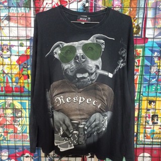 เสื้อยืดแขนยาว แบรนด์ INSIDE ลายเท่ห์ๆ Size XL.อก25/ยาว29