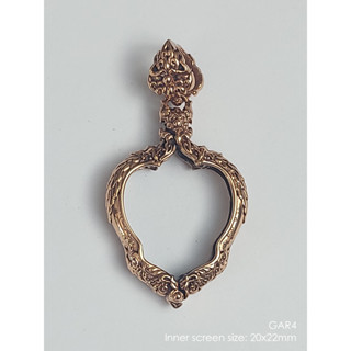 GAR4Bronze Garuda4 amulet casing 20x22mm กรอบพระ บรอนซ์ สำหรับครุฑวัดโพธิ์ทอง พิมพ์เล็ก