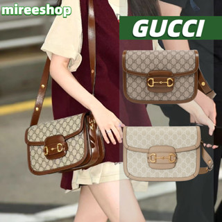 🍒กุชชี่ Gucci กระเป๋า Horsebit 1955 Shoulder Bag🍒กระเป๋าสะพายเดี่ยว