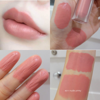 (ส่งฟรี ) New ByeonLip Matte 6g 211nude pinky ชมพูนู้ดอมพีชนิดๆน่ารักคุณหนูขนาดใหญ่ 6กรัม