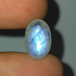 พลอย มูนสโตน มุกดาหาร เหลือบ ฟ้า น้ำเงิน ธรรมชาติ แท้ ( Unheated Natural Blue Flash Moonstone ) หนัก 4.75 กะรัต