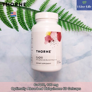 Thorne - CoQ10, 100 mg Optimally Absorbed Ubiquinone 60 Gelcaps โคคิวเทน CoQ10 Q10 Q-10