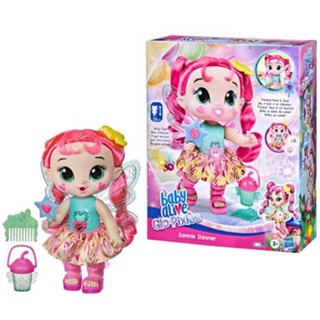 Baby Alive Glo Pixies Doll Sammie Shimmer Glowing Pixie Toy Interactive 20 Sounds Glows Pretend Feeding ตุ๊กตาเบบี้มีเสี