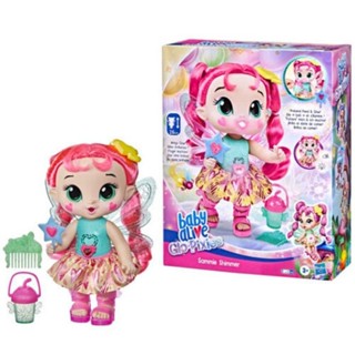 Baby Alive Glo Pixies Doll Sammie Shimmer Glowing Pixie Toy Interactive 20 Sounds Glows Pretend Feeding ตุ๊กตาเบบี้มีเสี