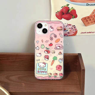 ✨สไตล์ใหม่✨เคสไอโฟน 14 Pro Max  เคส for 11 12 13 Pro Max เคสพกพาสะดวก iPhone 13 การ์ตูน Case Kitty เคสกันกระแทก