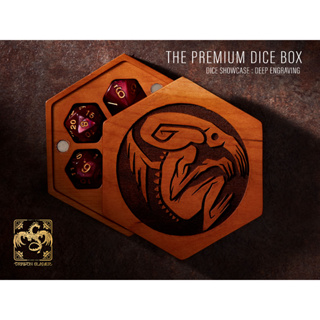 The Cthulhu Dice Box CHERRY WOOD | Premium DnD Dice Box | D&amp;D Dice Box | Dice Vault | Dice Storage Tray for MTG RPG