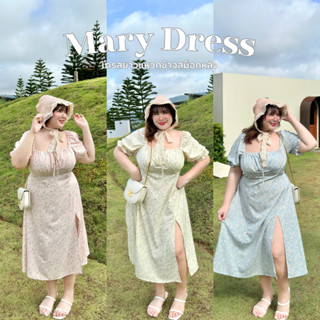 Mary Dress👗(แมรี่เดรส)🌷🌼 เดรสทรงเจ้าหญิง สม็อคหลัง แขนตุ๊กตา เดรสสาวอวบอ้วน | Geebeety