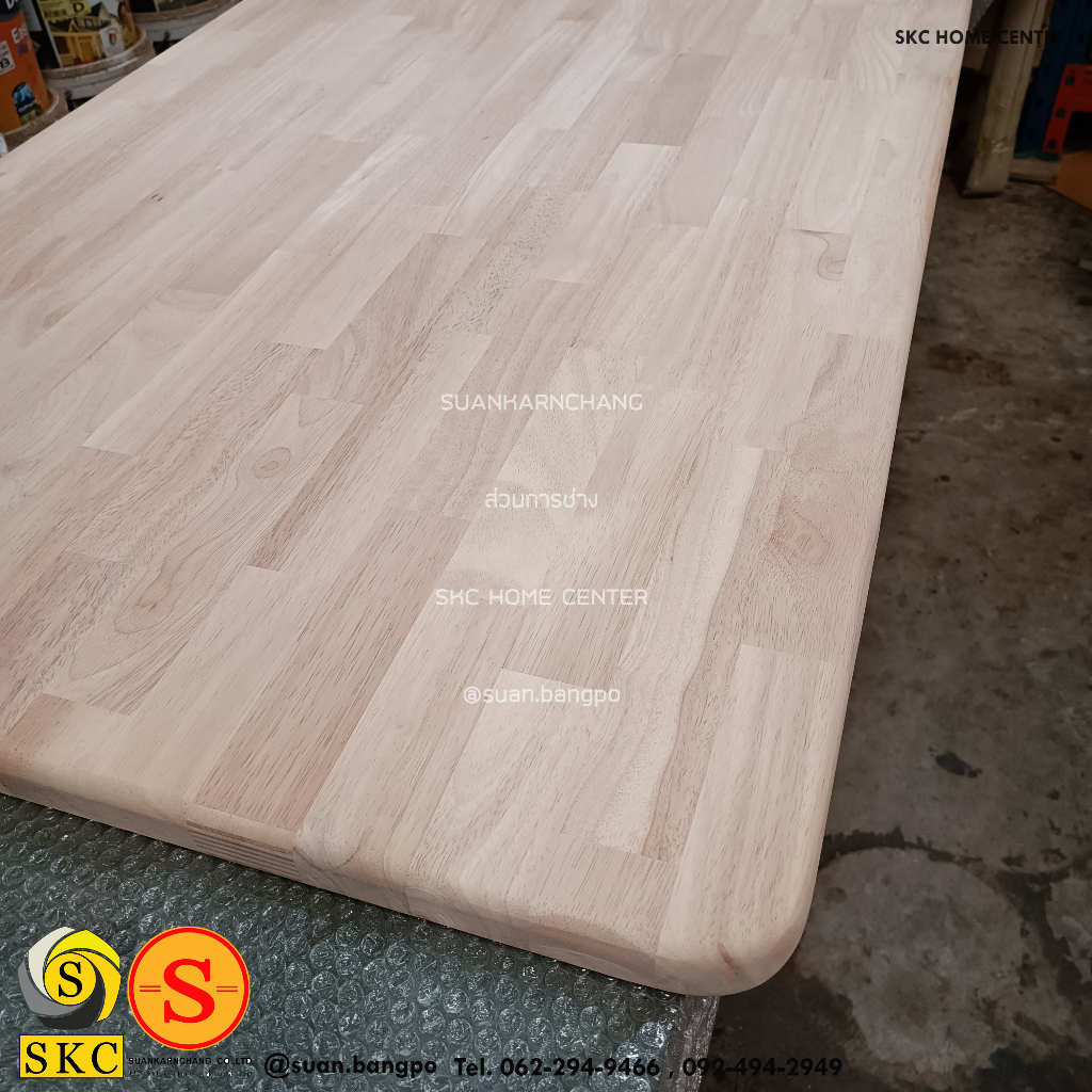 แผ่นท๊อปโต๊ะ ไม่รวมขา หนา 30 mm 50 x 170 ไม้พาราประสาน สวย 1 หน้า ท๊อปโต๊ะ หน้าโต๊ไม้ 45 x 170