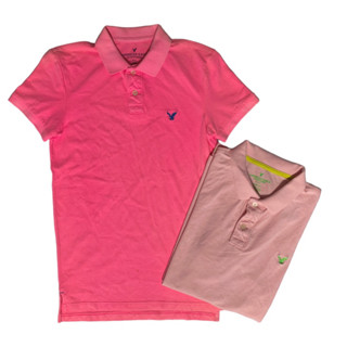American Eagle เสื้อโปโล คอปก สีชมพู
