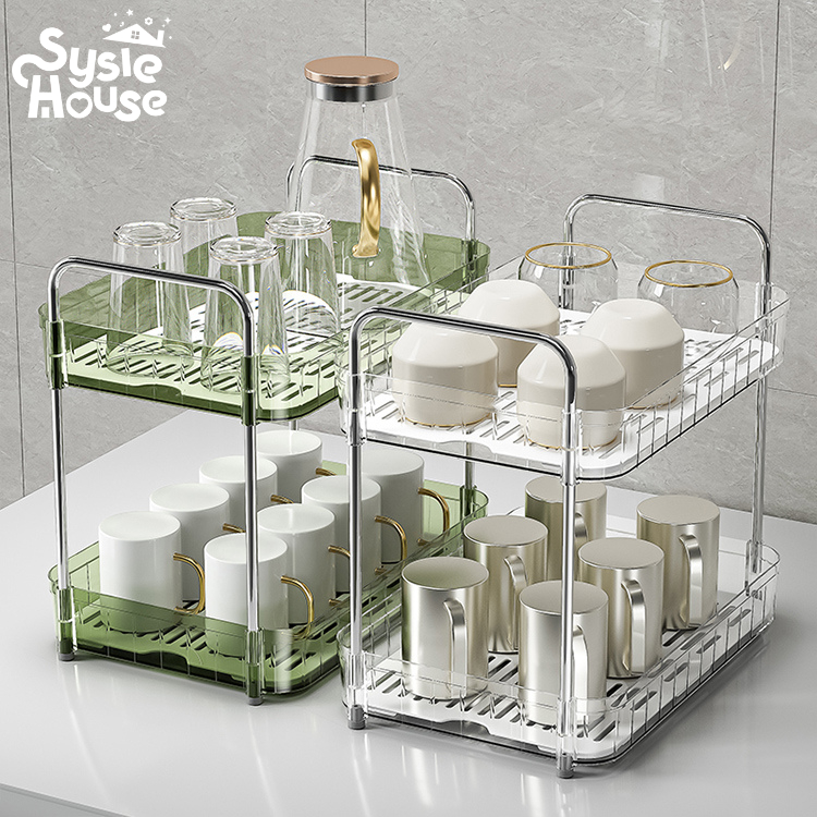 Sysie House ชั้นวางของ ในห้องน้ำ ในครัว ที่วางแก้ว วางเครื่องสำอาง และอเนกประสงค์ CX3318A – โปรปัง
