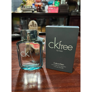 ขวดน้ำหอมเปล่า CK free for men eau de toilette Calvin Klein ของแท้10000% พร้อมกล่อง ตำหนิฝา ดูรูปก่อนกดสั่ง