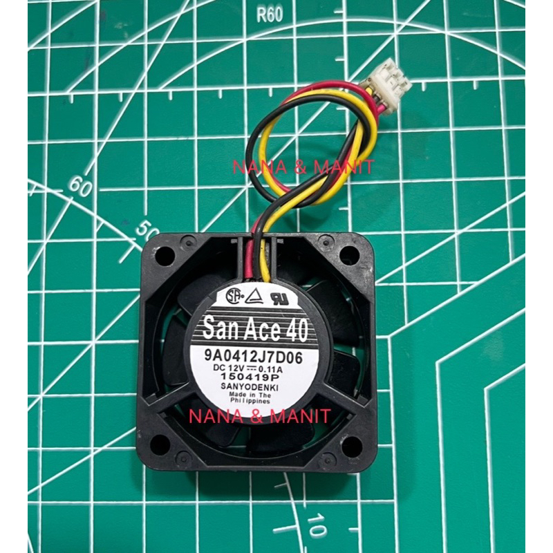 9A0412J7D06 40*40*15MM DC12V 0.11A 3 สาย ราคาต่อตัว