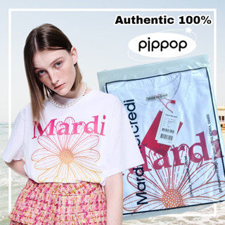 [พร้อมส่ง/ของแท้]☀️ Mardi Mercredi Tshirt Oversize - Flowermardi White Pink💕⁣💕⁣