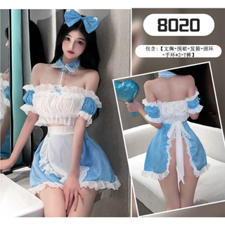 👗พร้อมส่งจากไทย 👙👙ชุดเมดแม่บ้านเซ็กซี่แบบน่ารัก #8020