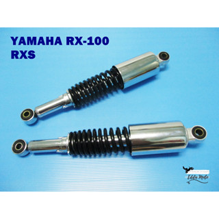 YAMAHA RX100 RXS "BLACK" SPRING REAR SHOCK (330 mm.)  // โช๊คหลัง สปริงดำ กระบอกโครม