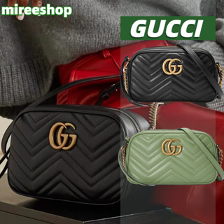 🍒กุชชี่ Gucci กระเป๋า GG Marmont Small Matelassé Shoulder Bag