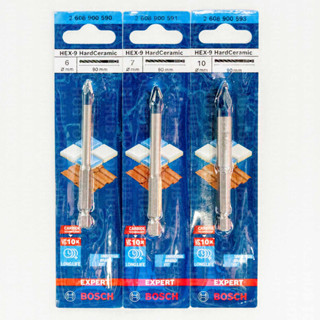 BOSCH ดอกเจาะกระเบื้อง Expert HEX-9 Hard Ceramic ขนาด 6,7,10 mm. (ของแท้)