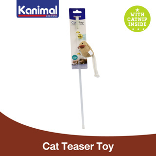 Kanimal Cat Teaser Toy ของเล่นแมว ไม้ล่อแมว รุ่นหนูพันเชือก พร้อมกระดิ่ง ช่วยขัดฟัน สำหรับแมวทุกวัย ขนาด 47x3.5 ซม.