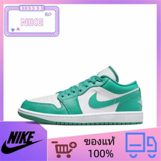 （ยิงจริง）Nike Wmns Air Jordan 1 Low"White/Green Mint" รองเท้าผ้าใบ รองเท้า รองเท้าวิ่ง รองเท้า nike DC0774-132