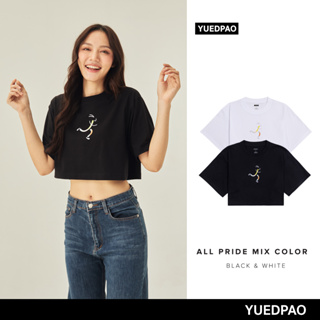 Yuedpao No.1 เสื้อยืดครอป ผ้าหนาทรงสวย ยับยากรีดง่าย รับประกันไม่ย้วย 2 ปี เสื้อ Crop All Pride Mix Colors