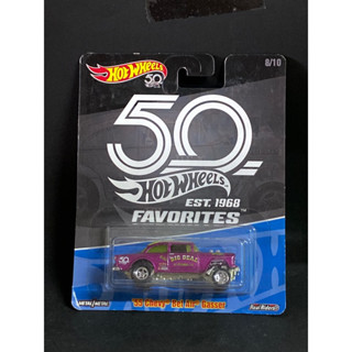 Hot Wheels Premium ‘55 Chevy Bel Air Gasser  50Th Card 90% condition