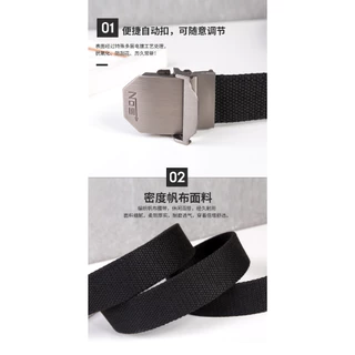 Nos เข็มขัดผู้ชาย(Men's belts) เข็มขัดหัวเหล็ก วัสดุเกรดA หัวเข็มขัดล็อคเน้น สินค้าคุณภาพดี