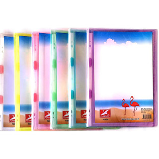 แฟ้มโชว์พลาสติก FLAMINGO 9085A ขนาด A4 พร้อมซองใส 10 ซอง เติ…