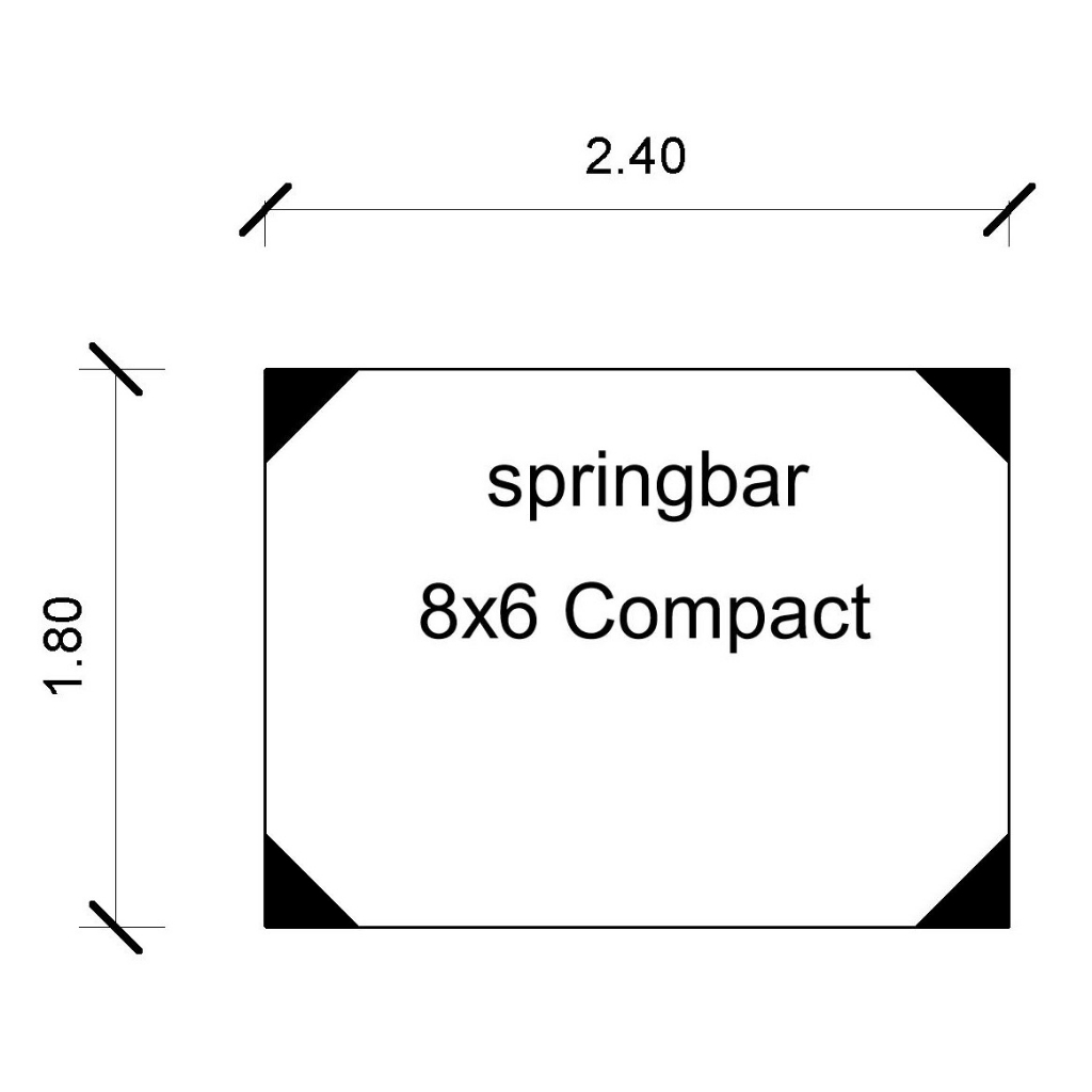 กราวชีท แผ่นรองเต็นท์ 2.4x1.8 FOR Springbar 8x6 ผ้าใบหนา