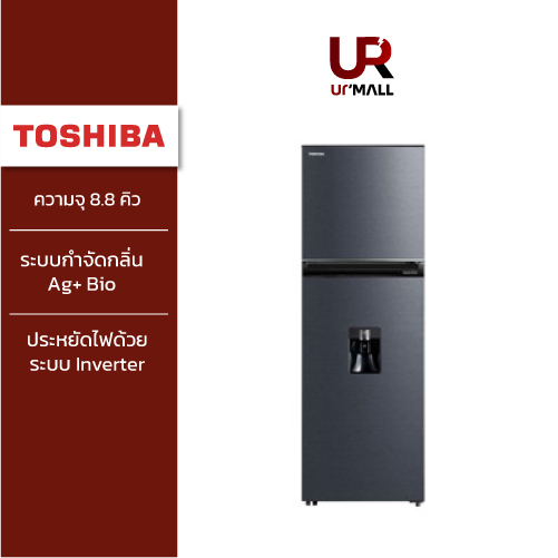 TOSHIBA ตู้เย็น 2 ประตู GR-RT325WE-PMT(06) ความจุ 8.8 คิว