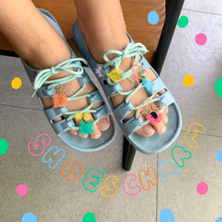 amuse stuff-shoes charm flower vase ตัวติดรองเท้าผ้าใบลายแจกันดอกไม้