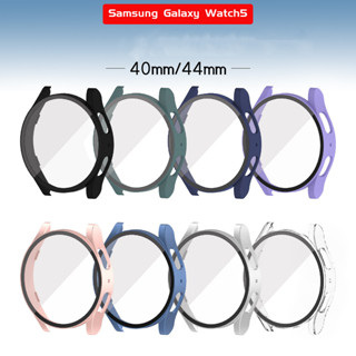 เคส Samsung Galaxy Watch 5 / Watch 4 40mm 44mm เคสPC +ฟิล์มกระจก กรอบกันรอย ซัมซุง galaxy watch 5/4