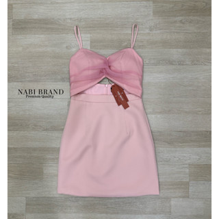 NABI:MiniDress สายเดี่ยวสีชมพูพาสเทล(*เช็คสต๊อกก่อนกดสั่ง)