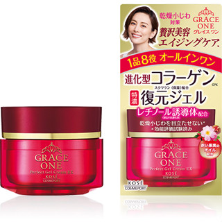 KOSE GRACE ONE PERFECT GEL CREAM EX 100 g เกรซ วัน เพอร์เฟค เจล ครีม เอ๊ก บำรุงผิวหน้า ลดเลือนริ้วรอย