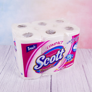 สก๊อตต์ ทาวเวล คอมแพ็ค Scott Towels กระดาษทิชชู่ กระดาษอเนกประสงค์ แพ็ค 2ม้วน 6ม้วน