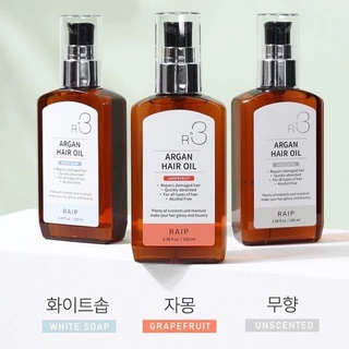 RAIP R3 Argan Hair Oil 100ml น้ำมันบำรุงผม น้ำมันอาร์แกนบำรุงผมเสีย จากเกาหลี
